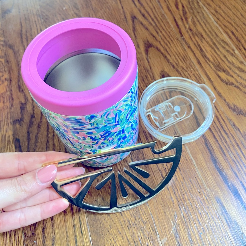 Lilly Pulitzer Koozie/Wine Glass & Opener